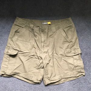 Green cargo shorts